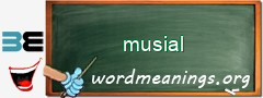 WordMeaning blackboard for musial
